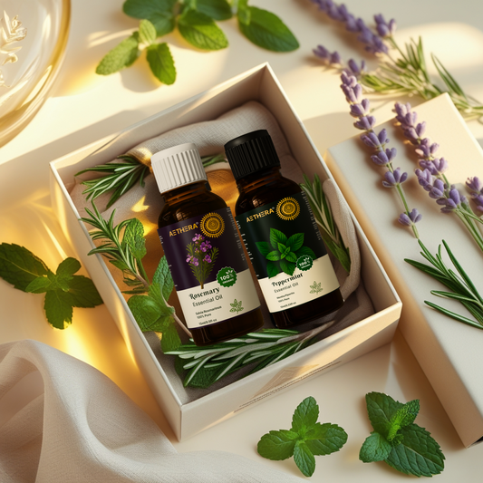 Rosemary and peppermint oil for hair care, pure rosemary oil, peppermint benefits, natural oils for hair growth